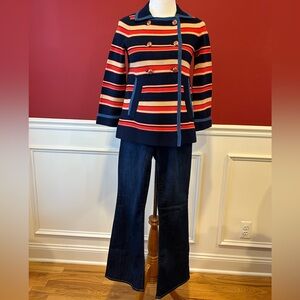 Marc Jacobs blazer. Vibrant colors, beautiful cut and details throughout. XS.